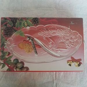 Mikada Crystal Holiday Bells Divided Relish